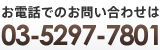 お電話でのお問い合わせは03-5297-7801